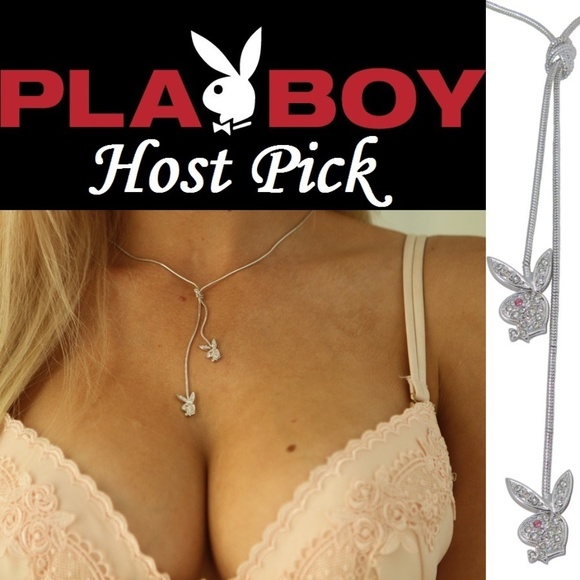 PLAYBOY Jewelry - Playboy Y Necklace Swarovski Crystal Bunny Charm